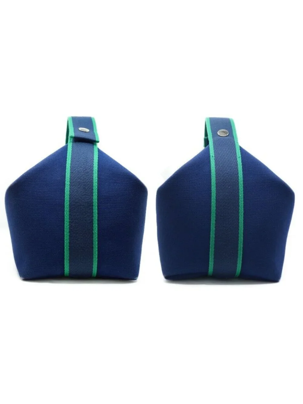 Hermes Brid-a-brac GM Navy Green Silver Bag